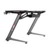 Birou gaming Elite, 120 x 60 x 77cm, suprafata Carbon, Leduri RGB - 6 culori, structura otel 1.5mm, suporturi pentru casti, pahar si cabluri, picioare cu dispozitive de reglaj, certificare ISO 9001, MousePad XL cadou - imagine 2