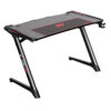 Birou gaming Elite, 120 x 60 x 77cm, suprafata Carbon, Leduri RGB - 6 culori, structura otel 1.5mm, suporturi pentru casti, pahar si cabluri, picioare cu dispozitive de reglaj, certificare ISO 9001, MousePad XL cadou - imagine 7