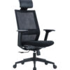 Scaun de birou ergonomic Seattech Square, sezut cu spuma injectata si tapitat cu stofa, spatar mesh respirabil, mecanism inclinare blocabil in 3 pozitii, inclinare 125°, suport lombar reglabil, cotiere reglabile 3D, tetiera premium reglabila - imagine 2