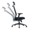 Scaun de birou ergonomic Seattech Square, sezut cu spuma injectata si tapitat cu stofa, spatar mesh respirabil, mecanism inclinare blocabil in 3 pozitii, inclinare 125°, suport lombar reglabil, cotiere reglabile 3D, tetiera premium reglabila - imagine 4